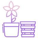 external Wooden-Flower-Pot-gardening-icongeek26-outline-gradient-icongeek26 icon