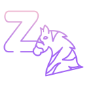 external Z-alphabet-icongeek26-outline-gradient-icongeek26-2 icon