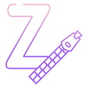 external Z-alphabet-icongeek26-outline-gradient-icongeek26 icon
