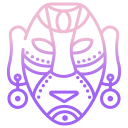 external african-mask-museum-icongeek26-outline-gradient-icongeek26 icon