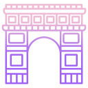 external arc-de-triomphe-landmarks-icongeek26-outline-gradient-icongeek26 icon