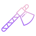 external axe-wild-west-icongeek26-outline-gradient-icongeek26 icon