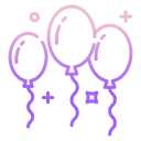 external balloons-party-icongeek26-outline-gradient-icongeek26 icon