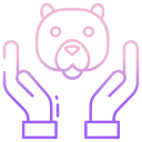 external bear-zoology-icongeek26-outline-gradient-icongeek26 icon