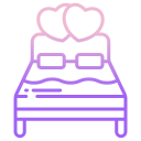 external bed-wedding-icongeek26-outline-gradient-icongeek26 icon