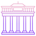 external brandenburg-gate-landmarks-icongeek26-outline-gradient-icongeek26 icon