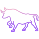 external buffalo-animal-body-icongeek26-outline-gradient-icongeek26 icon