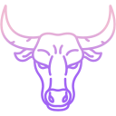 external buffalo-animal-faces-icongeek26-outline-gradient-icongeek26 icon