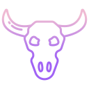 external bull-skull-desert-icongeek26-outline-gradient-icongeek26 icon