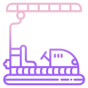 external bumper-car-amusement-park-icongeek26-outline-gradient-icongeek26 icon