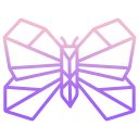 external butterfly-origami-icongeek26-outline-gradient-icongeek26 icon