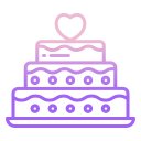 external cake-honeymoon-icongeek26-outline-gradient-icongeek26 icon