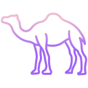 external camel-animal-body-icongeek26-outline-gradient-icongeek26 icon