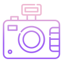 external camera-lifestyle-icongeek26-outline-gradient-icongeek26 icon