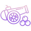 external cannon-carnival-icongeek26-outline-gradient-icongeek26 icon