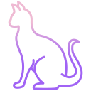 external cat-animal-body-icongeek26-outline-gradient-icongeek26 icon