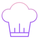external chef-hat-kitchen-icongeek26-outline-gradient-icongeek26 icon