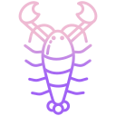external crab-meat-icongeek26-outline-gradient-icongeek26 icon