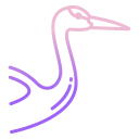 external crane-birds-icongeek26-outline-gradient-icongeek26 icon