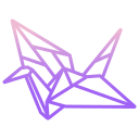 external crane-origami-icongeek26-outline-gradient-icongeek26 icon