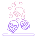external cupcake-food-levitation-icongeek26-outline-gradient-icongeek26 icon