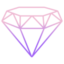 external diamond-diamonds-icongeek26-outline-gradient-icongeek26-2 icon