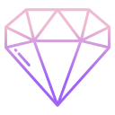 external diamond-geography-icongeek26-outline-gradient-icongeek26 icon