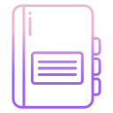 external diary-retro-80s-icongeek26-outline-gradient-icongeek26 icon