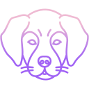 external dog-animal-faces-icongeek26-outline-gradient-icongeek26 icon