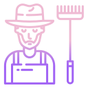 external farmer-agriculture-icongeek26-outline-gradient-icongeek26 icon