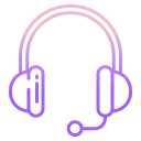 external headset-communication-icongeek26-outline-gradient-icongeek26 icon