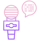 external microphone-politic-icongeek26-outline-gradient-icongeek26 icon