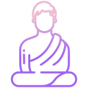 external monk-buddhism-icongeek26-outline-gradient-icongeek26 icon