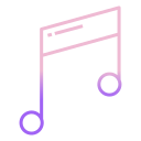 external music-user-interface-icongeek26-outline-gradient-icongeek26 icon