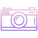 external photo-camera-retro-icongeek26-outline-gradient-icongeek26 icon