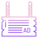 external signboard-advertising-icongeek26-outline-gradient-icongeek26 icon