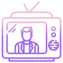 external television-news-icongeek26-outline-gradient-icongeek26 icon