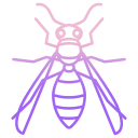 external wasp-bugs-and-insects-icongeek26-outline-gradient-icongeek26 icon