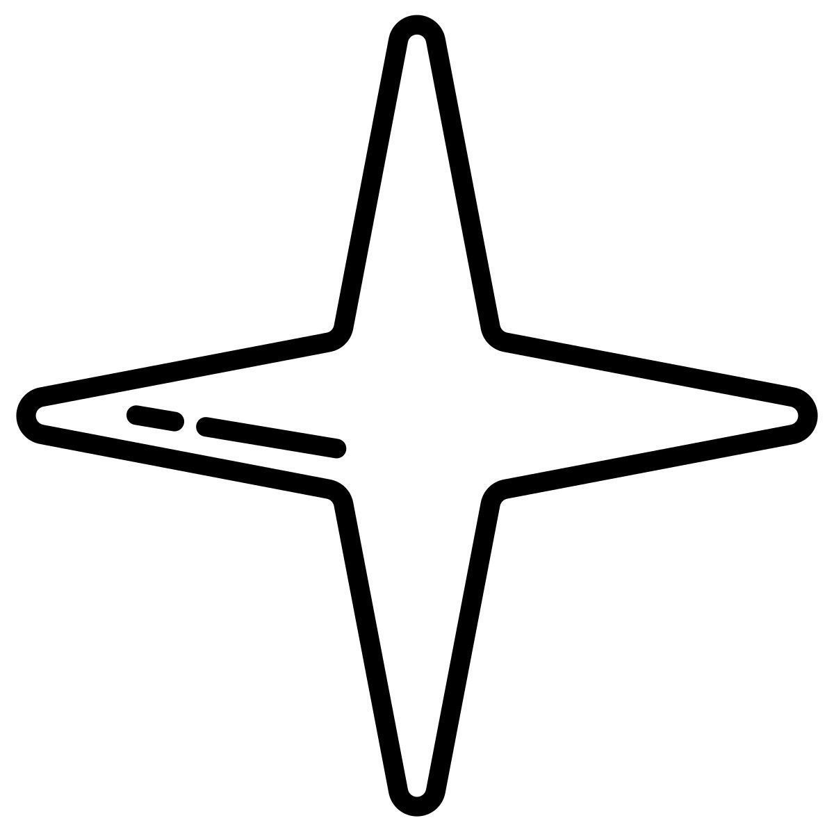 4 point star icon