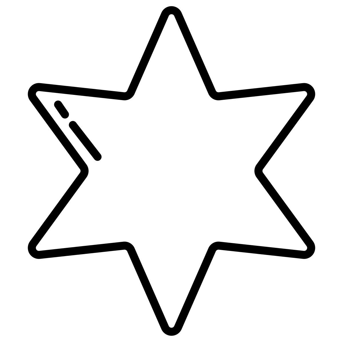 6 point star icon
