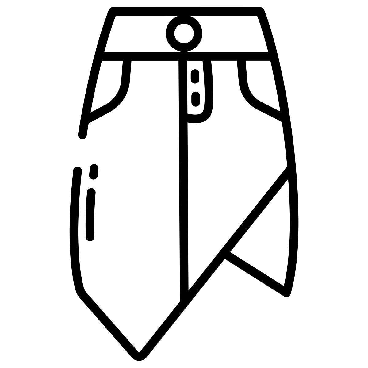 asymetric skirt icon