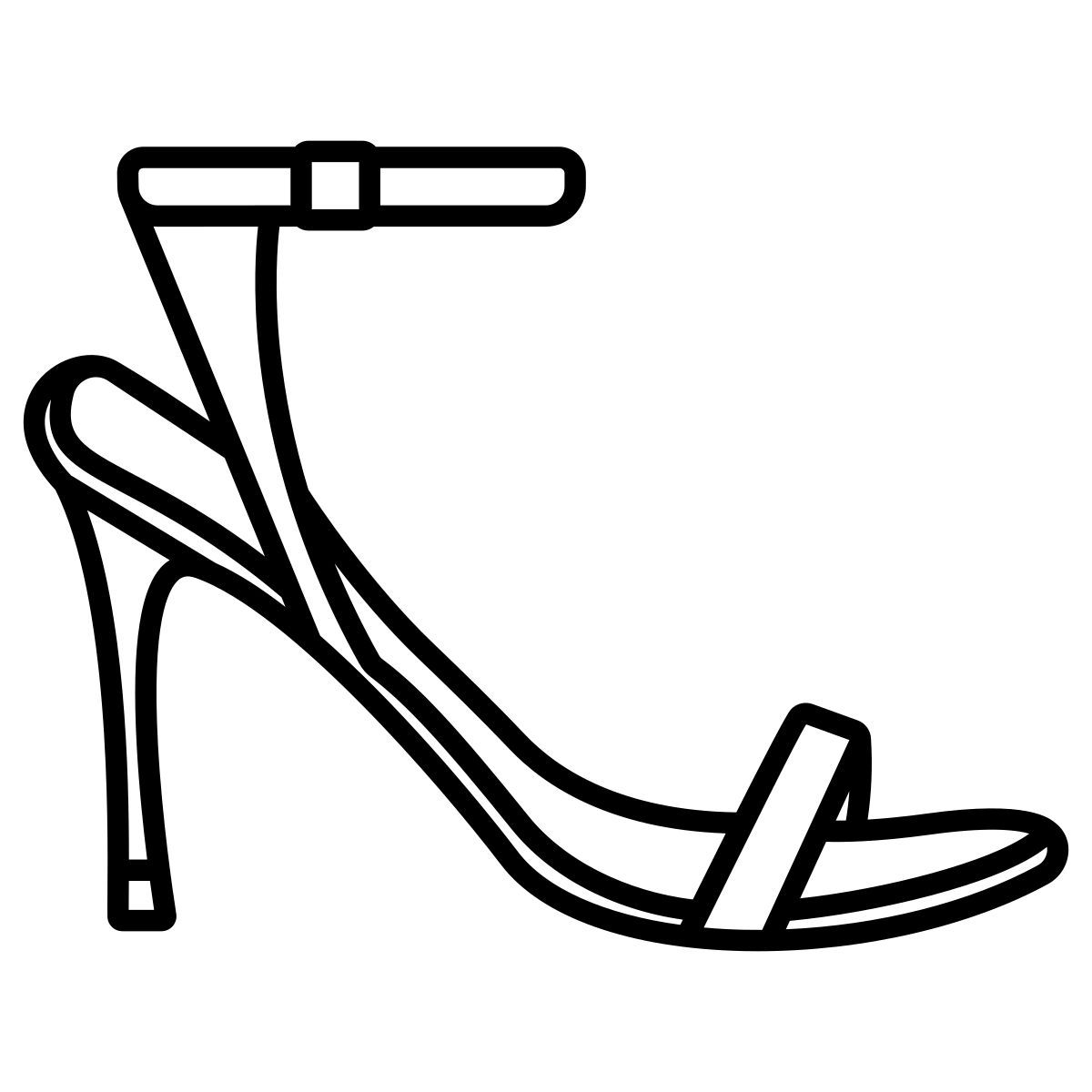 asymmetrical heel icon