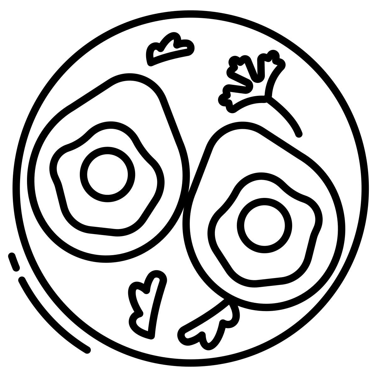 baked avocado and egg icon