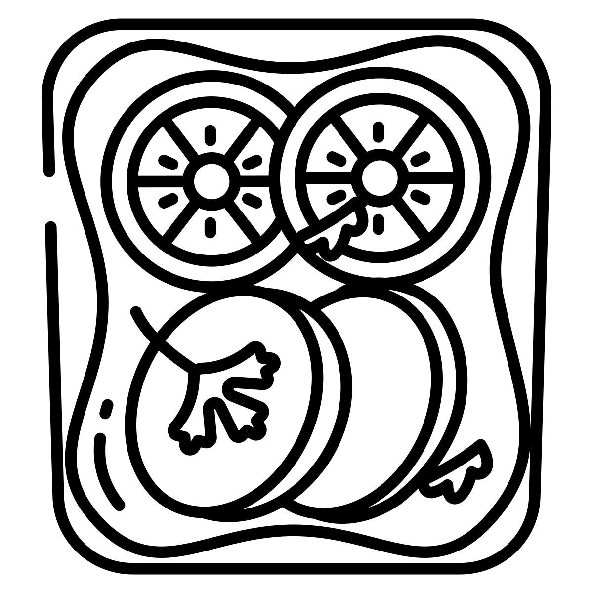 baked meat toast icon