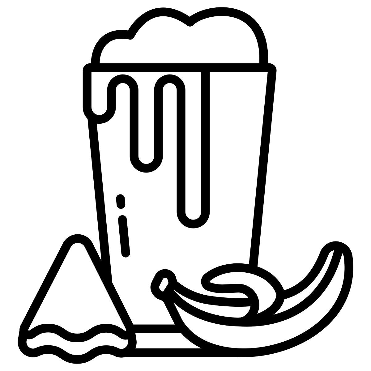 frullato di banana e ananas esterno succo di frutta icongeek26 outline icongeek26 icon