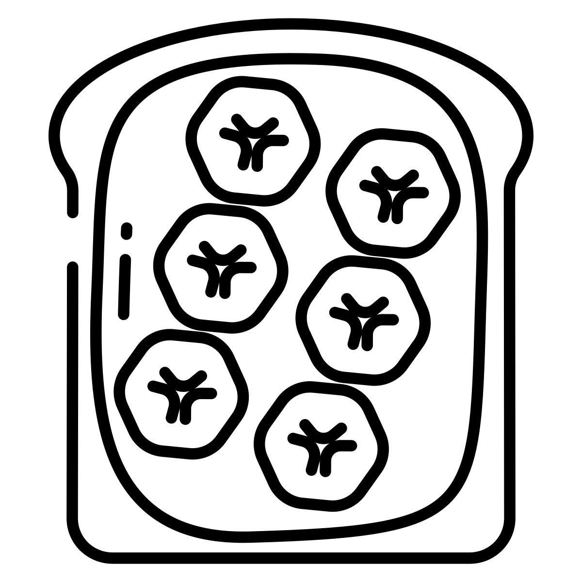banana toast icon