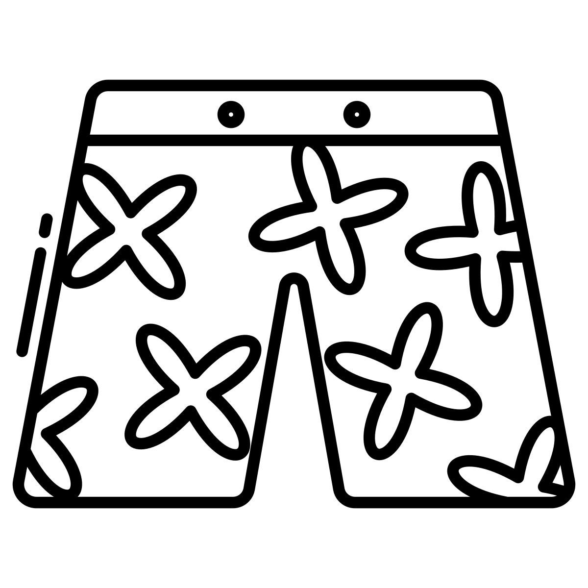 beach vacation wear icon