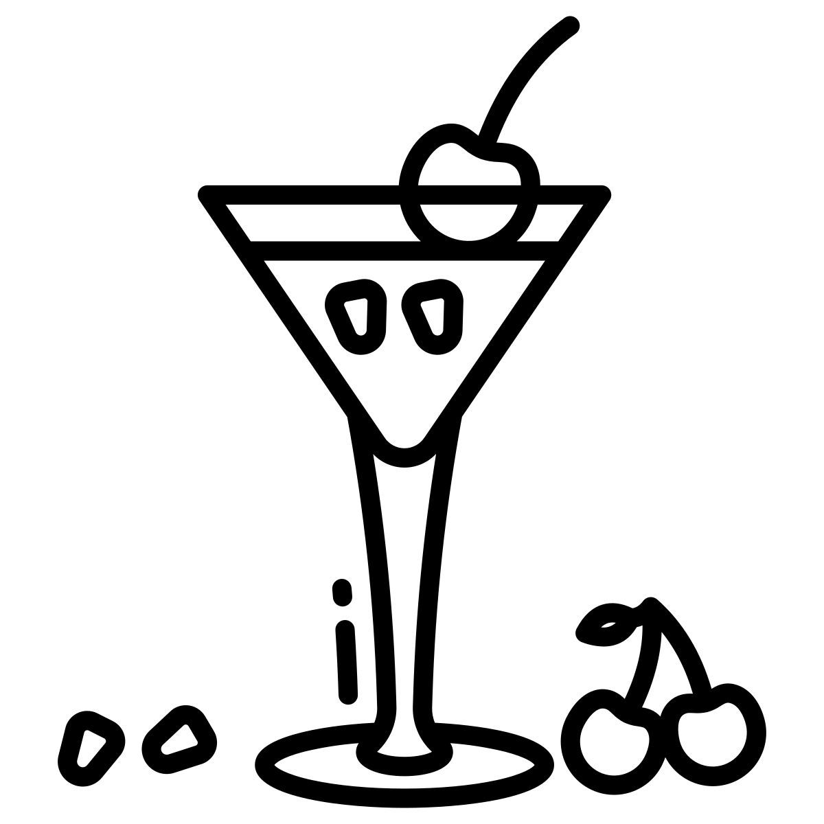 berry and pomegranate mocktail icon
