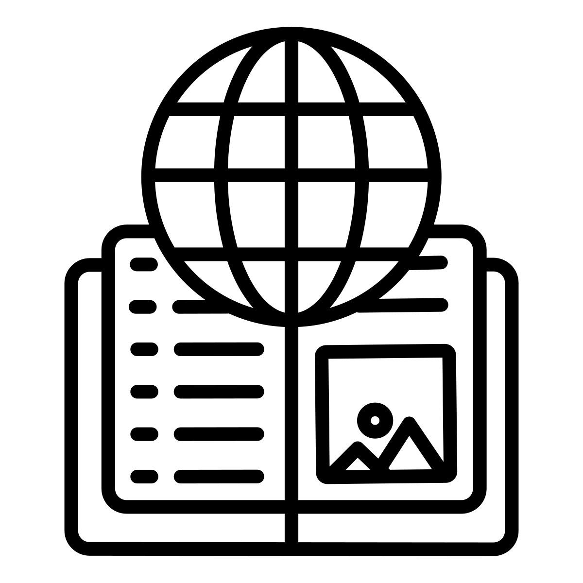 book globe icon