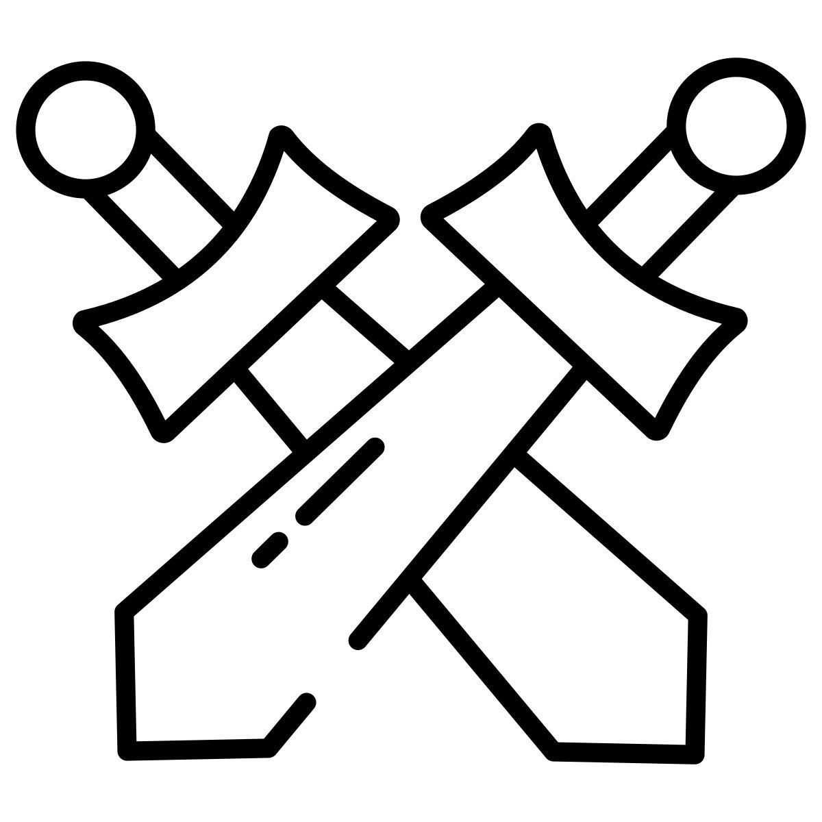 broad swords crossed icon